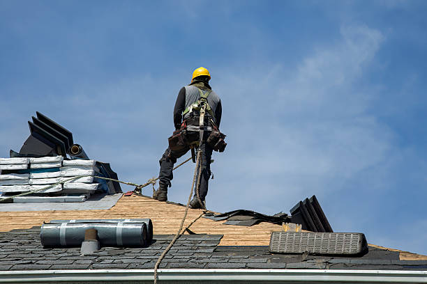 Professional Gutter Installation technician working in Walters, OK